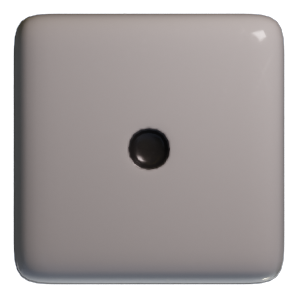 Bottom view of the Classic Bw Dice 3D model
