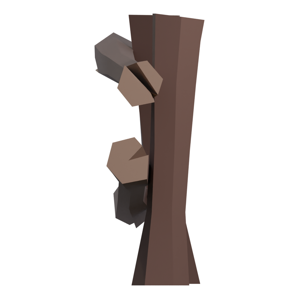 Right view of the Simple Garden Fence 3D model