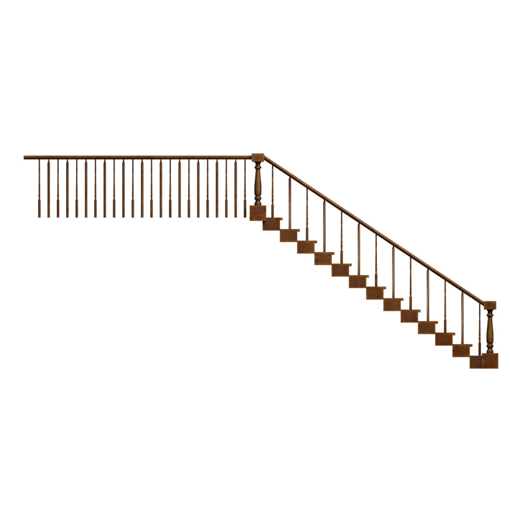 Back view of the Stairs 3D model