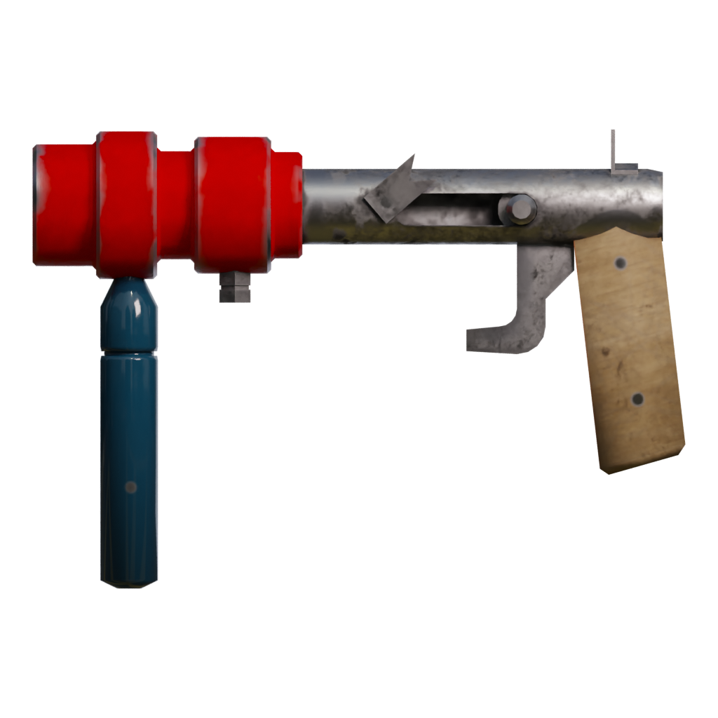 Front view of the Homemade Pistol 3D model
