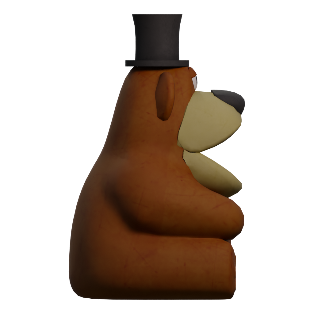 Left view of the Meme O Cholera Czy To Freddy Fazbear 3D model