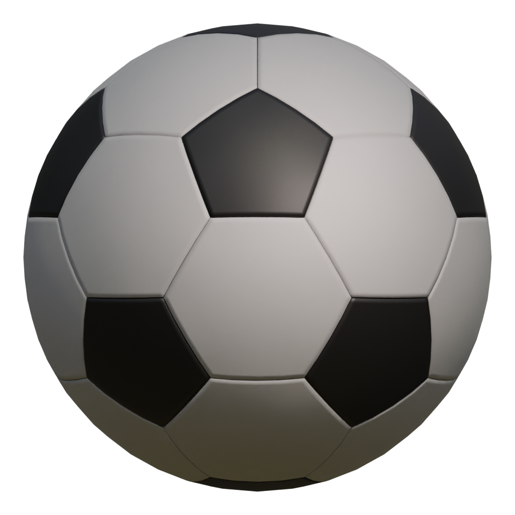 Front view of the Football 3D model