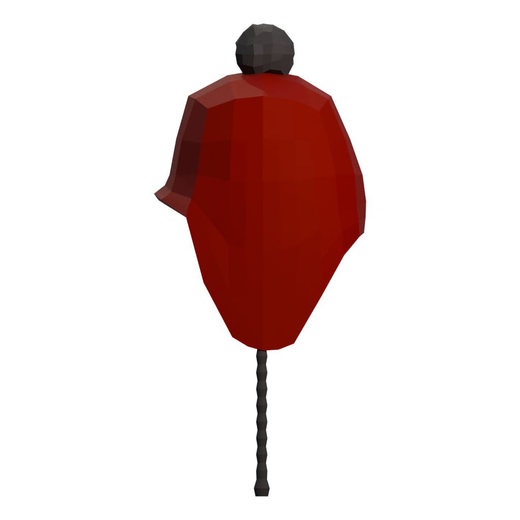 Left view of the Low Poly Cartoon Beanie Cap 3D model