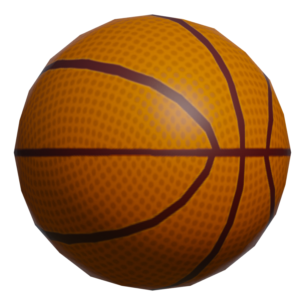 Back view of the Basketball 3D model