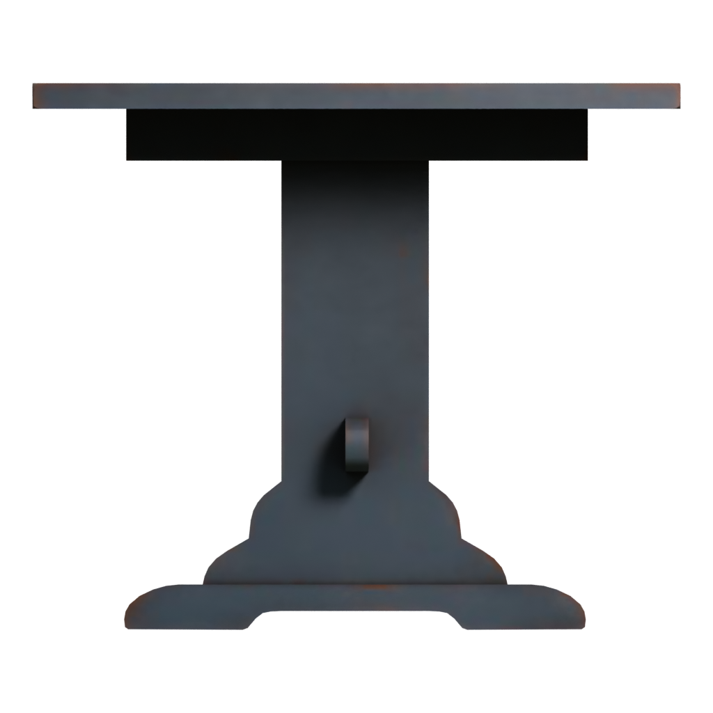 Left view of the Painted Wooden Table 3D model