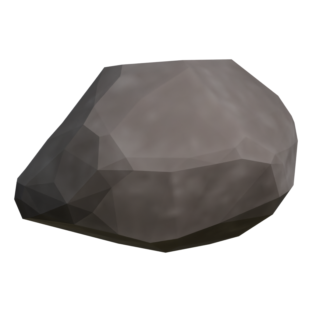 Front view of the Rock 3D model