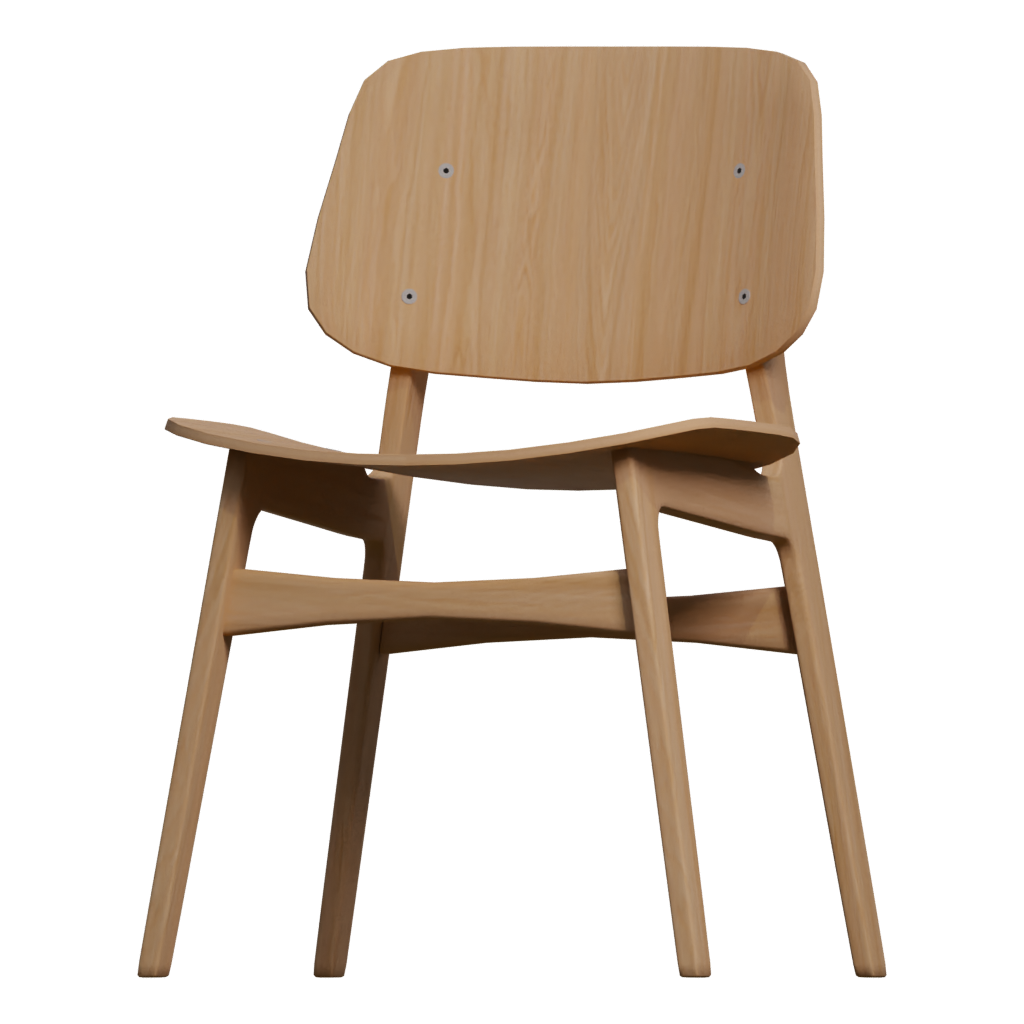 Front view of the Chair 3D model