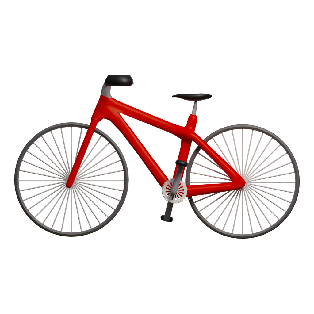 Front view of the Bicycle 3D model