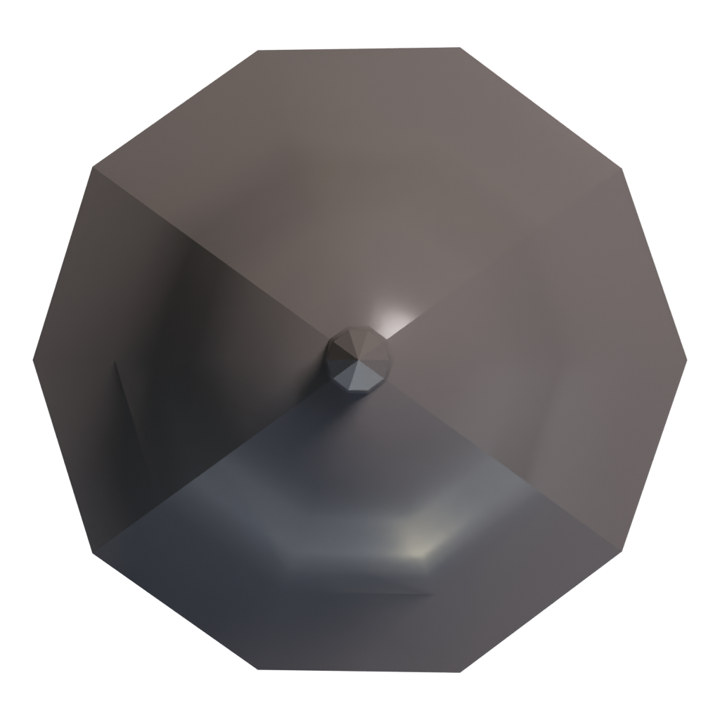 Top view of the Road Light Low Poly 3D model
