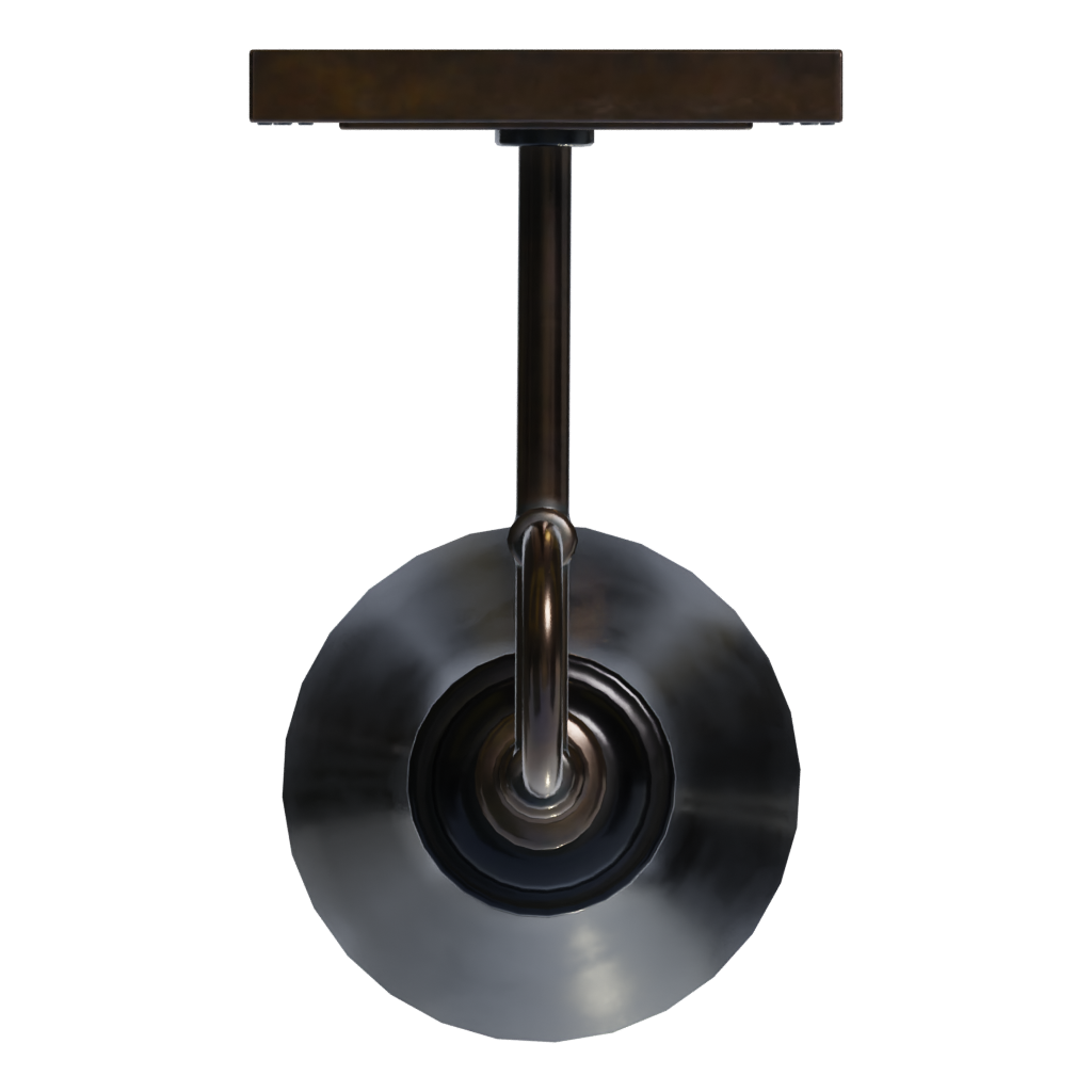 Top view of the Industrial Wall Sconce 3D model