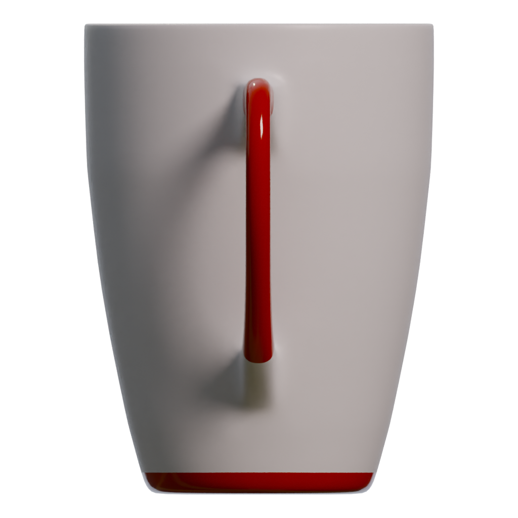 Left view of the Red Mug 3D model