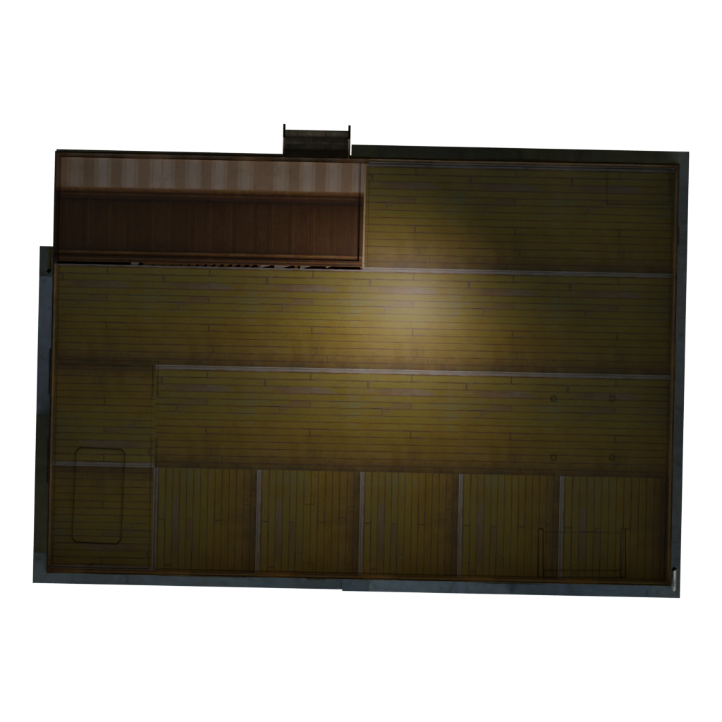 Bottom view of the Old Abandoned Cottage 3D model