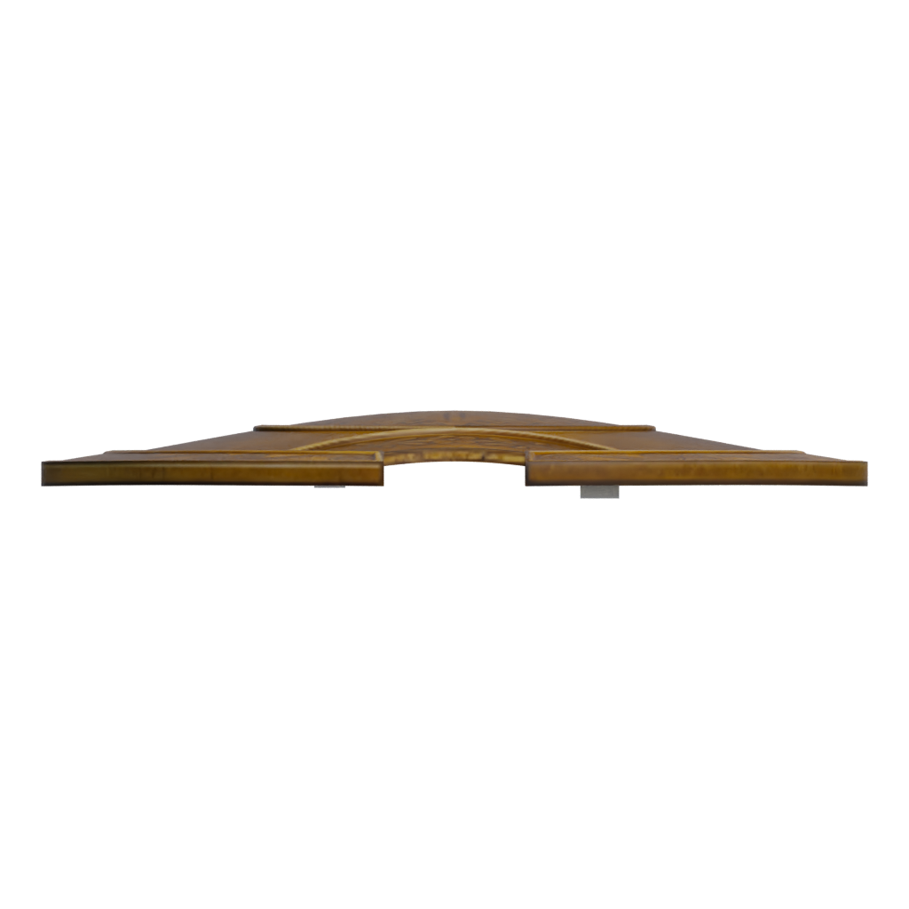 Bottom view of the Bronze Shield 3D model