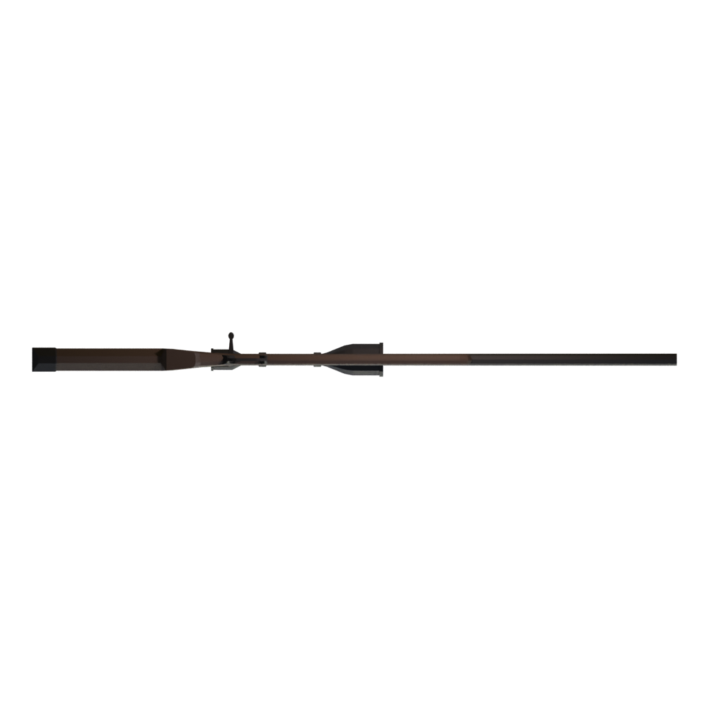 Bottom view of the Low Poly M23 3D model