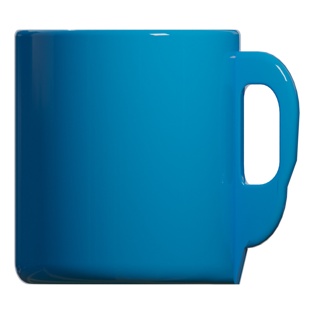 Right view of the Middle Poly Mug 3D model
