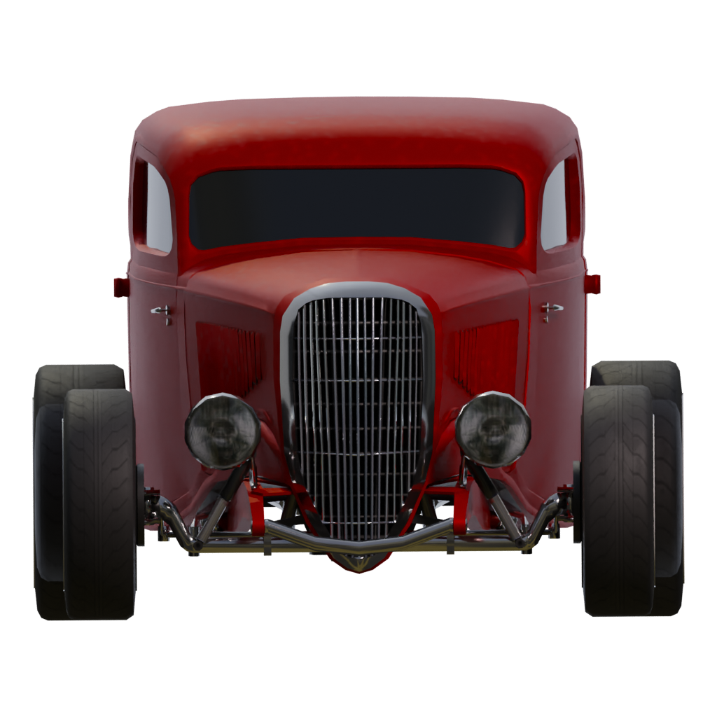 Left view of the 33 Hot Rod 3D model
