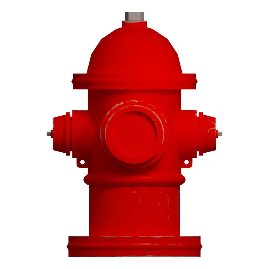 Front view of the Fire Hydrant 3D model