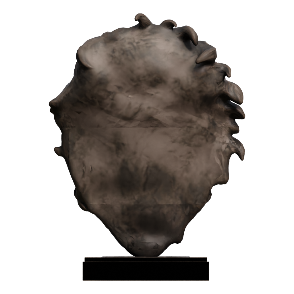 Back view of the Lion Head 3D model