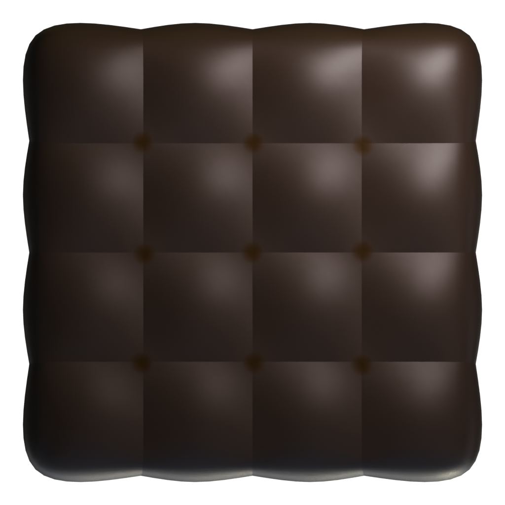Top view of the Leather Pouf Sofa 3D model