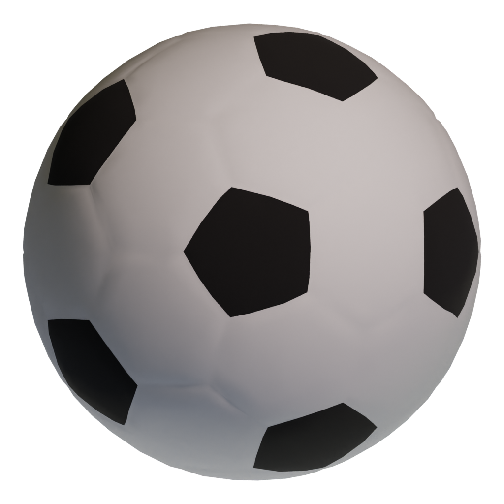 Top view of the Soccer Ball 3D model