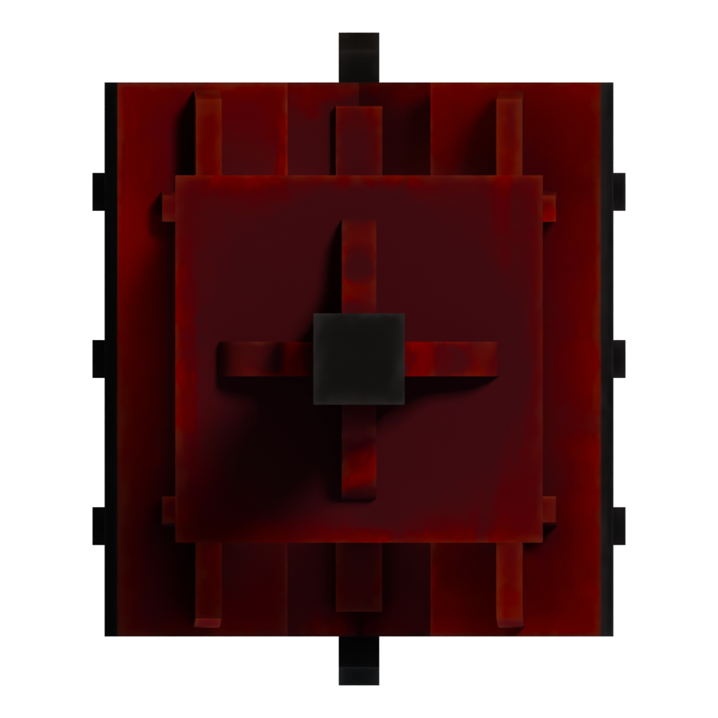 Bottom view of the Low Poly Lantern 3D model