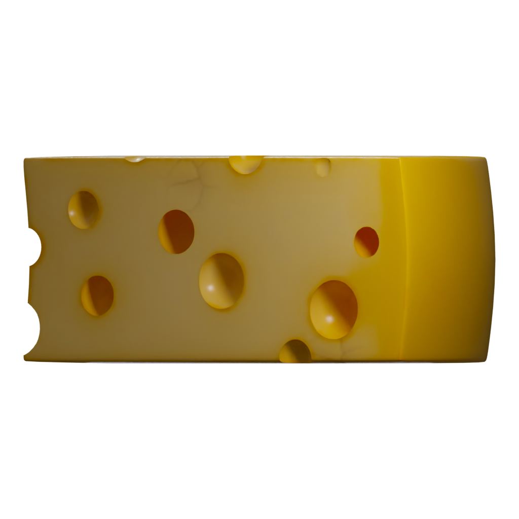 Left view of the Door Stopper Cheese 3D model