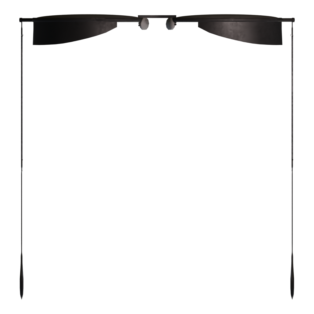 Bottom view of the Round Spectacles 3D model