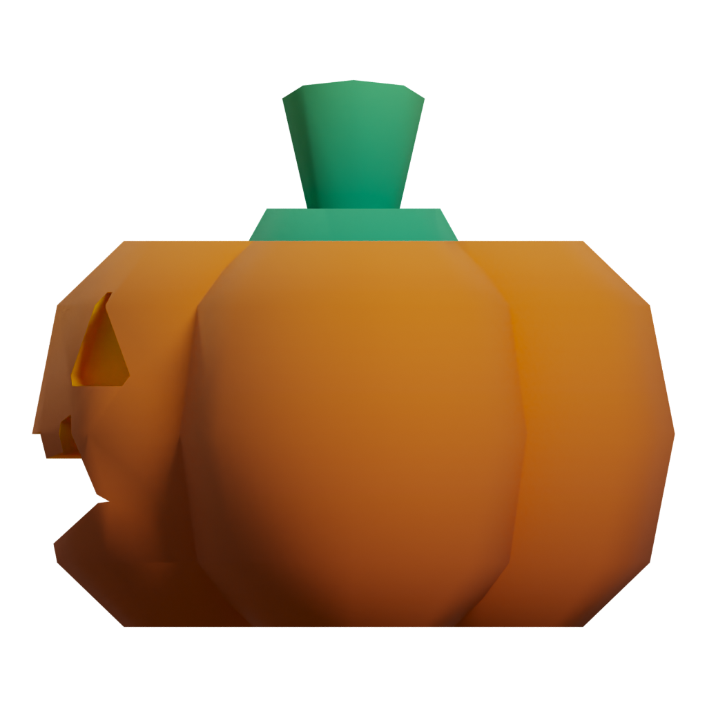 Left view of the Halloween Pumpkin 3D model
