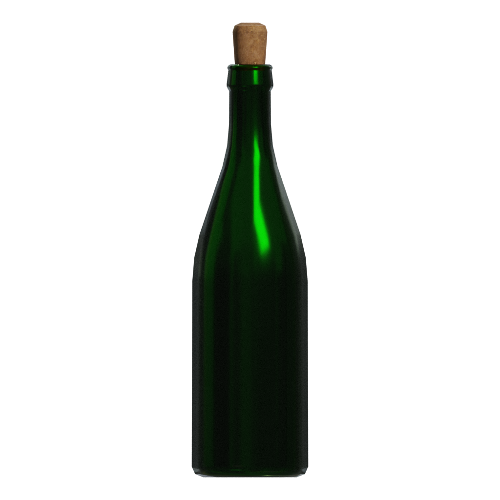 Right view of the Wine Bottle 3D model