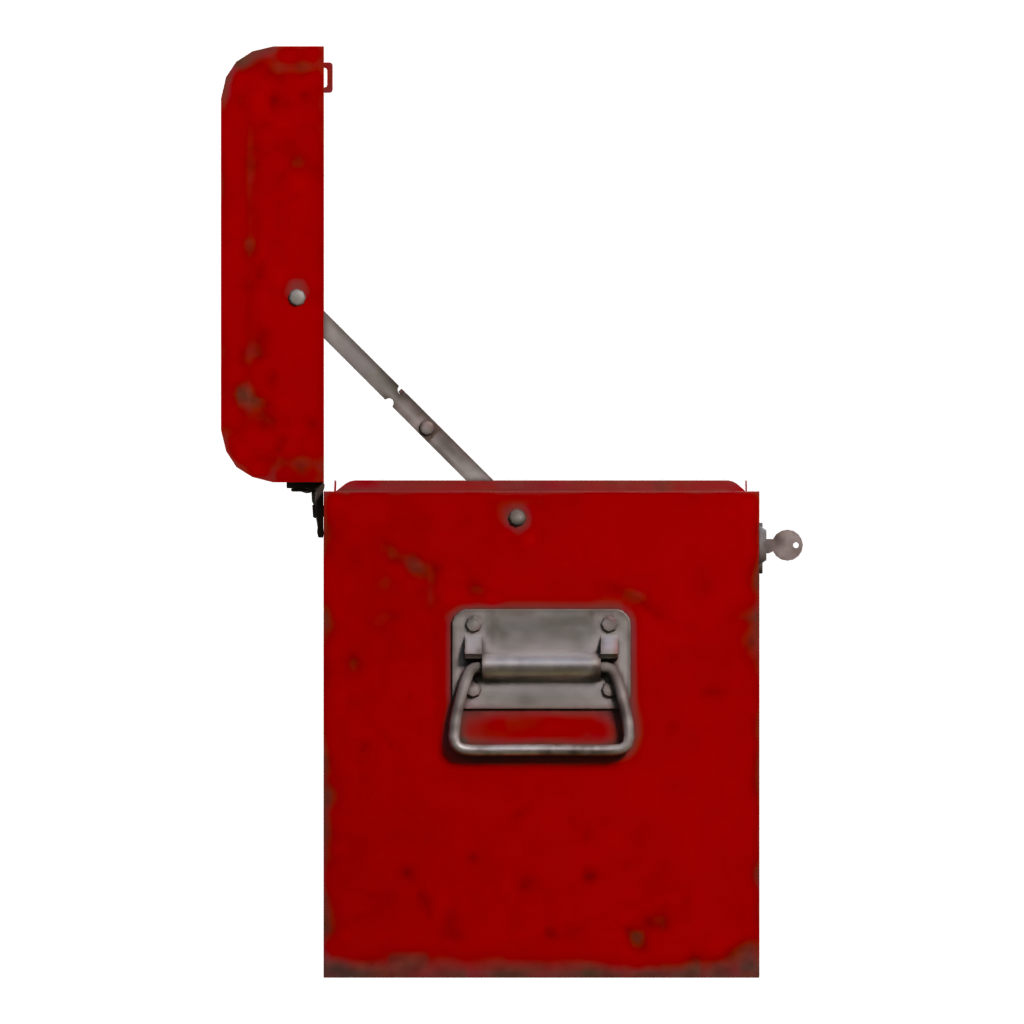 Right view of the Metal Tool Chest 3D model
