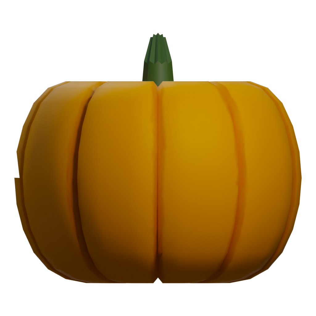 Left view of the Pumpkin For Halloween 3D model