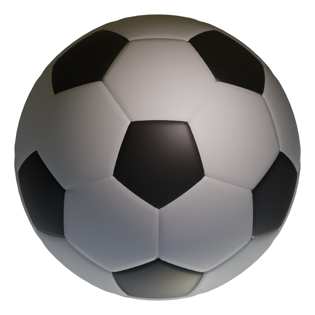 Top view of the Soccer Ball 3D model