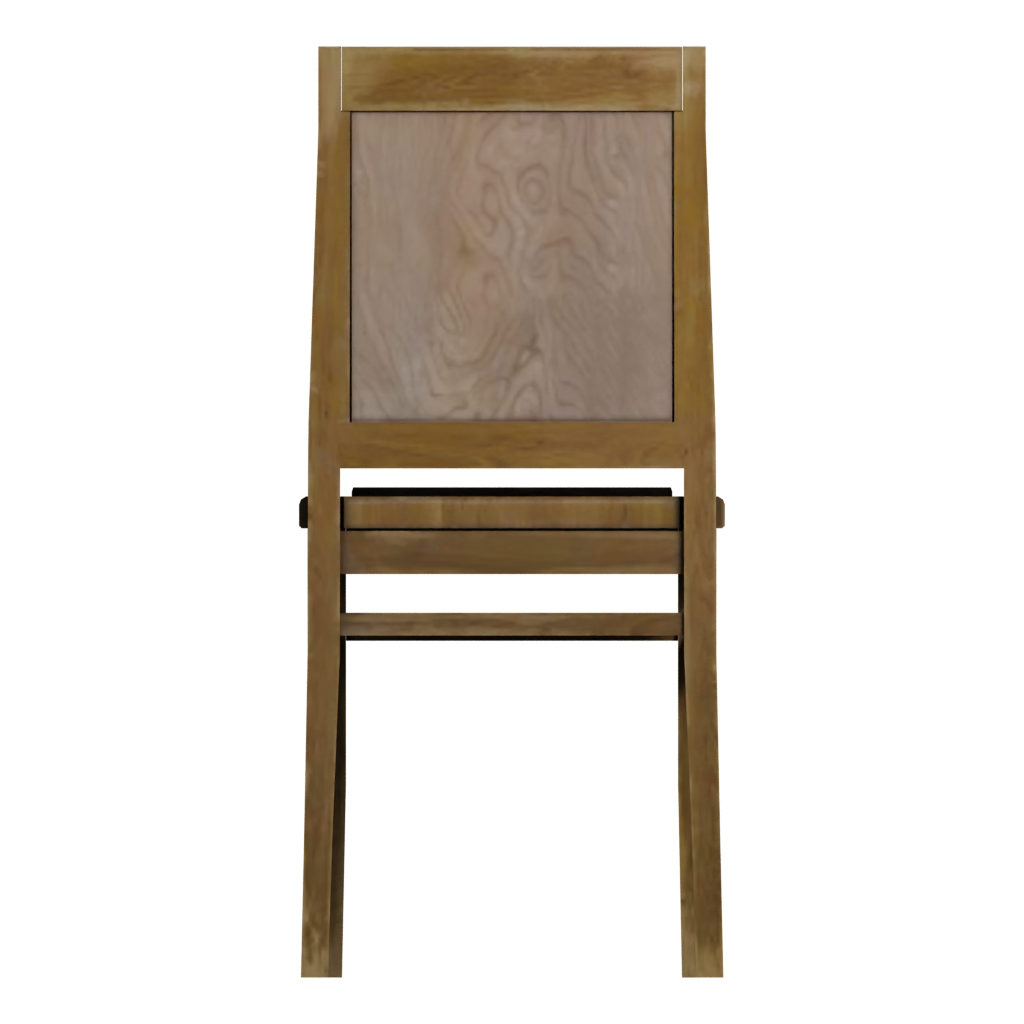 Back view of the Old Chair 3D model