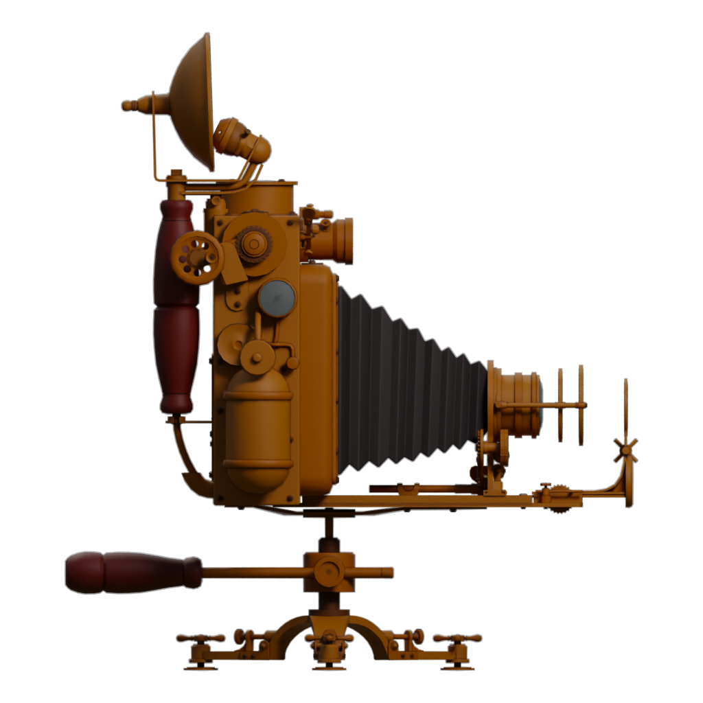 Right view of the Steam Punk Camera 3D model