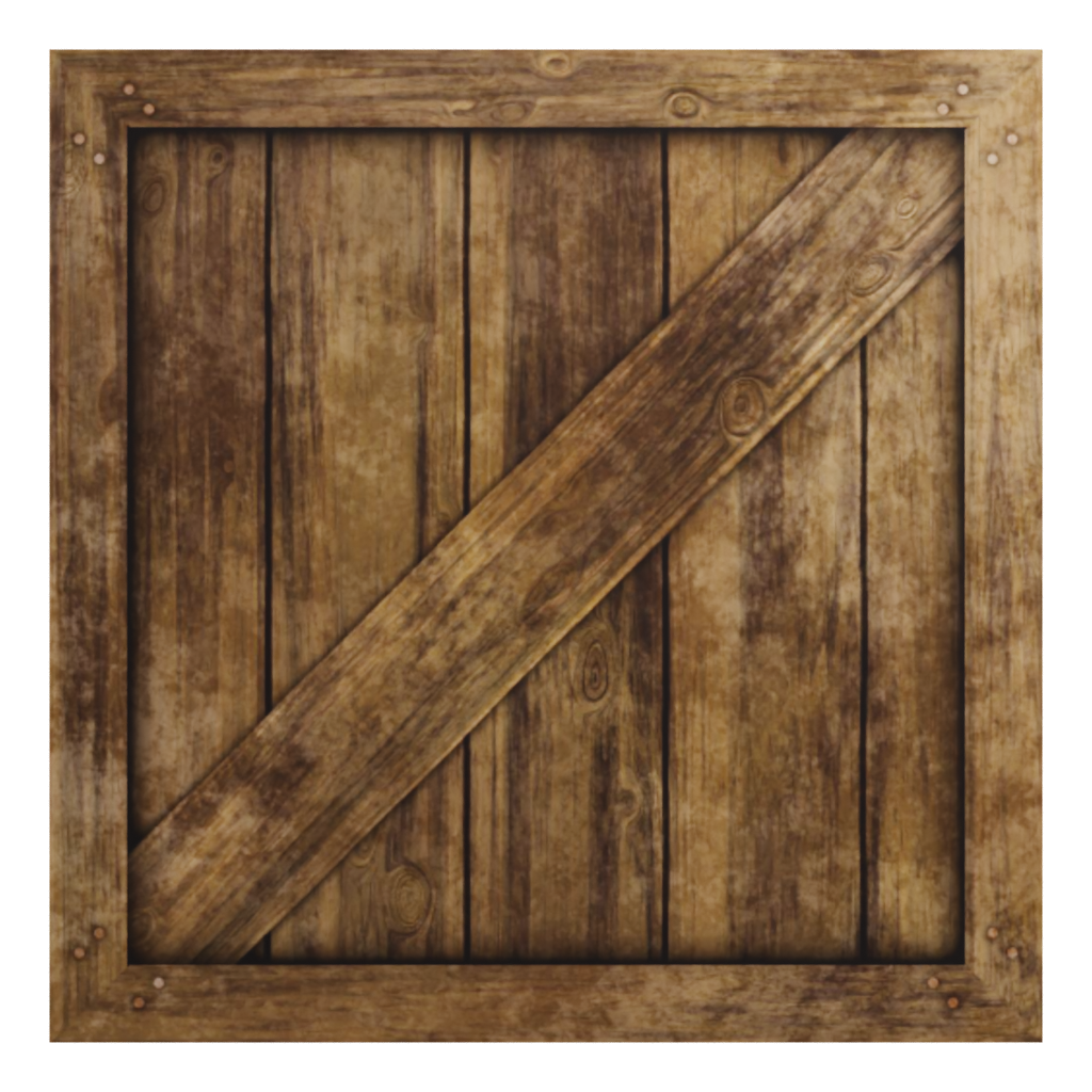 Left view of the Wooden Cube 3D model