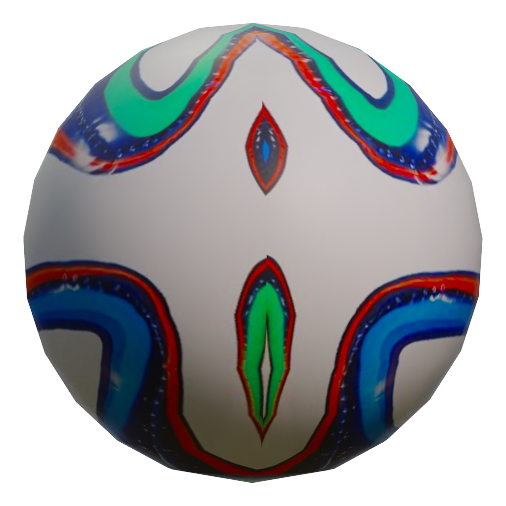 Left view of the Football Ball Brazuca 3D model