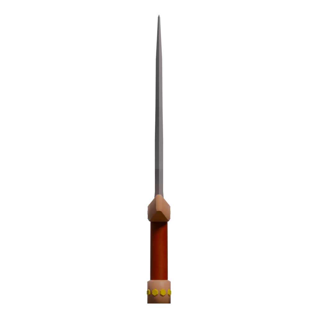 Left view of the Sword Simple 3D model