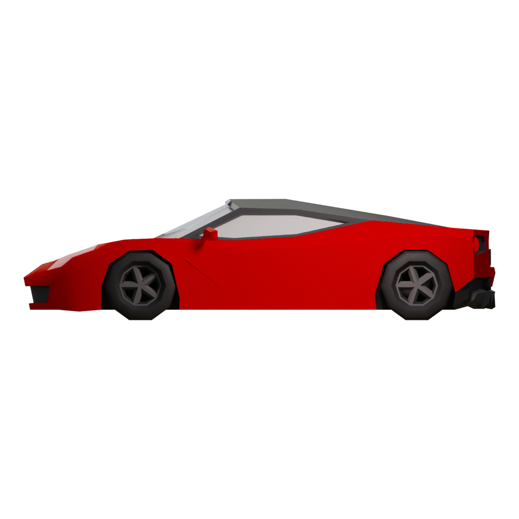 Left view of the Lamborghini Aventador 3D Car Model 3D model