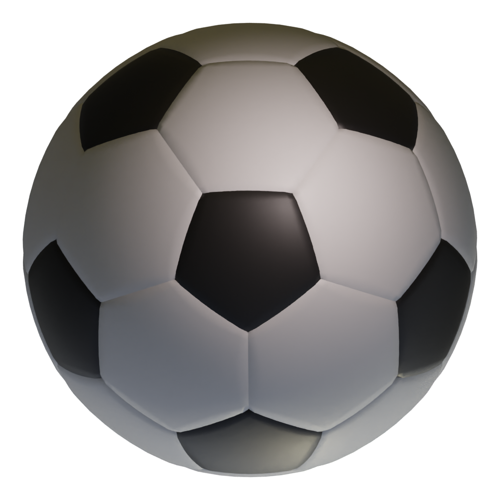Bottom view of the Soccer Ball 3D model