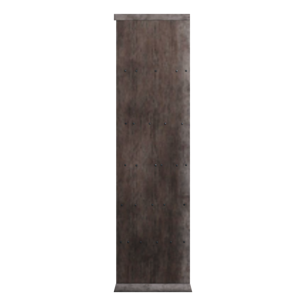 Left view of the Wooden Bookshelf Worn 3D model