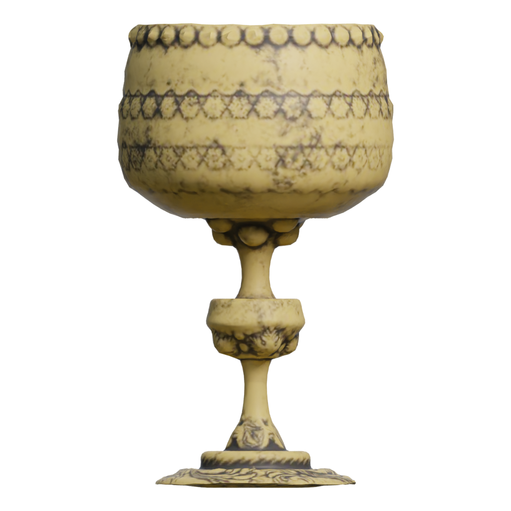 Back view of the Old Cup 3D model