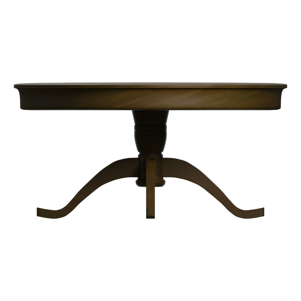 Left view of the Simple Modern Wooden 3D Table 3D model
