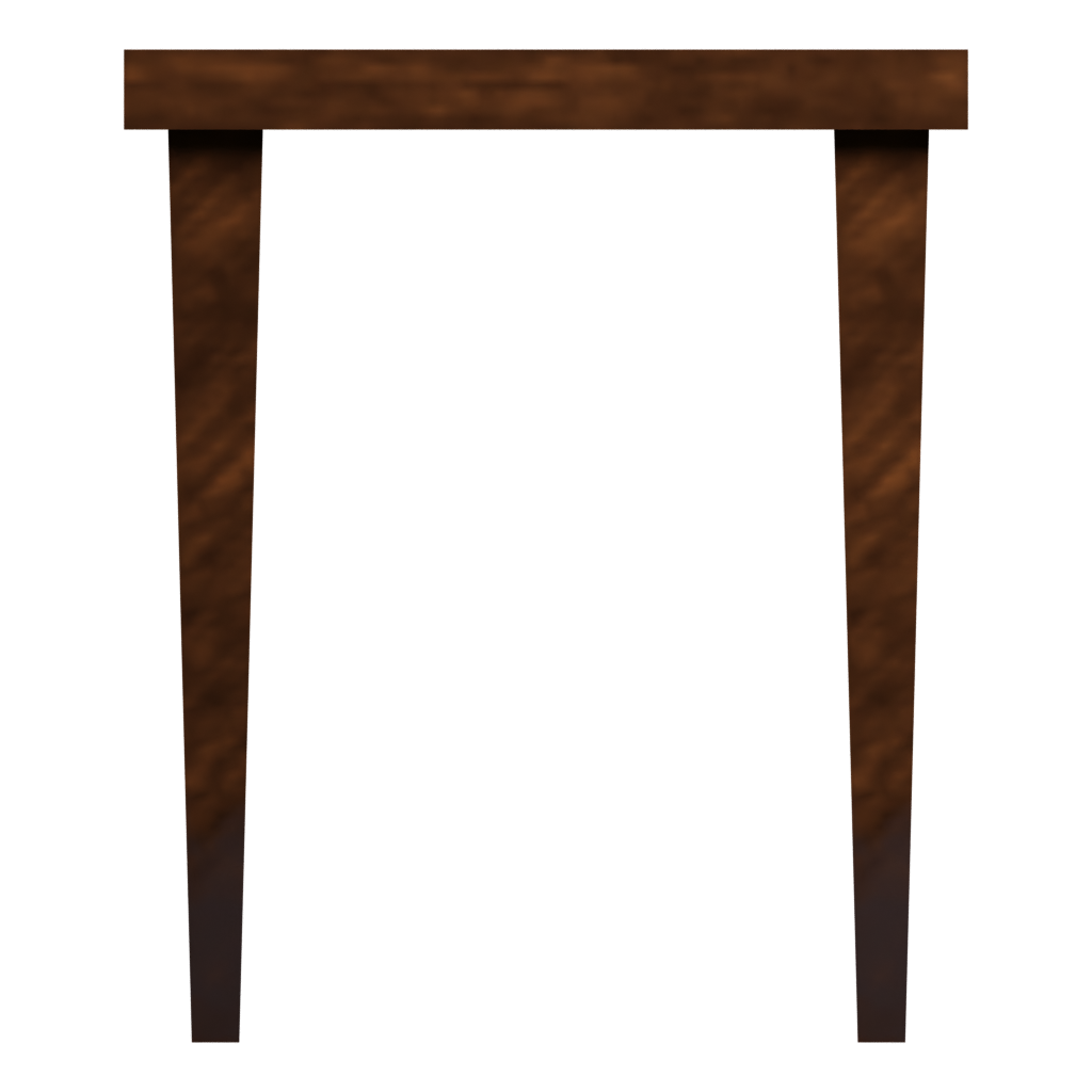 Right view of the Simple Wood Table 3D model