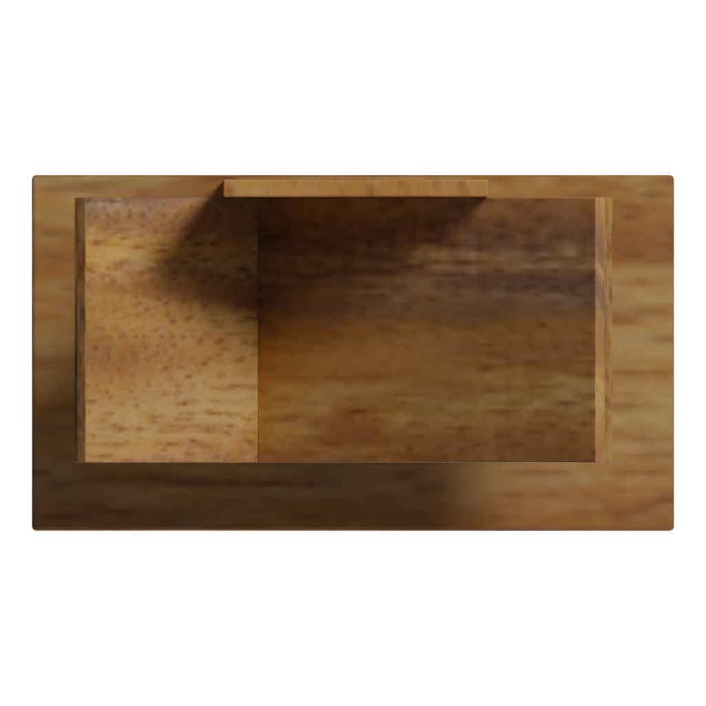 Top view of the Wooden Book Shelf 3D model