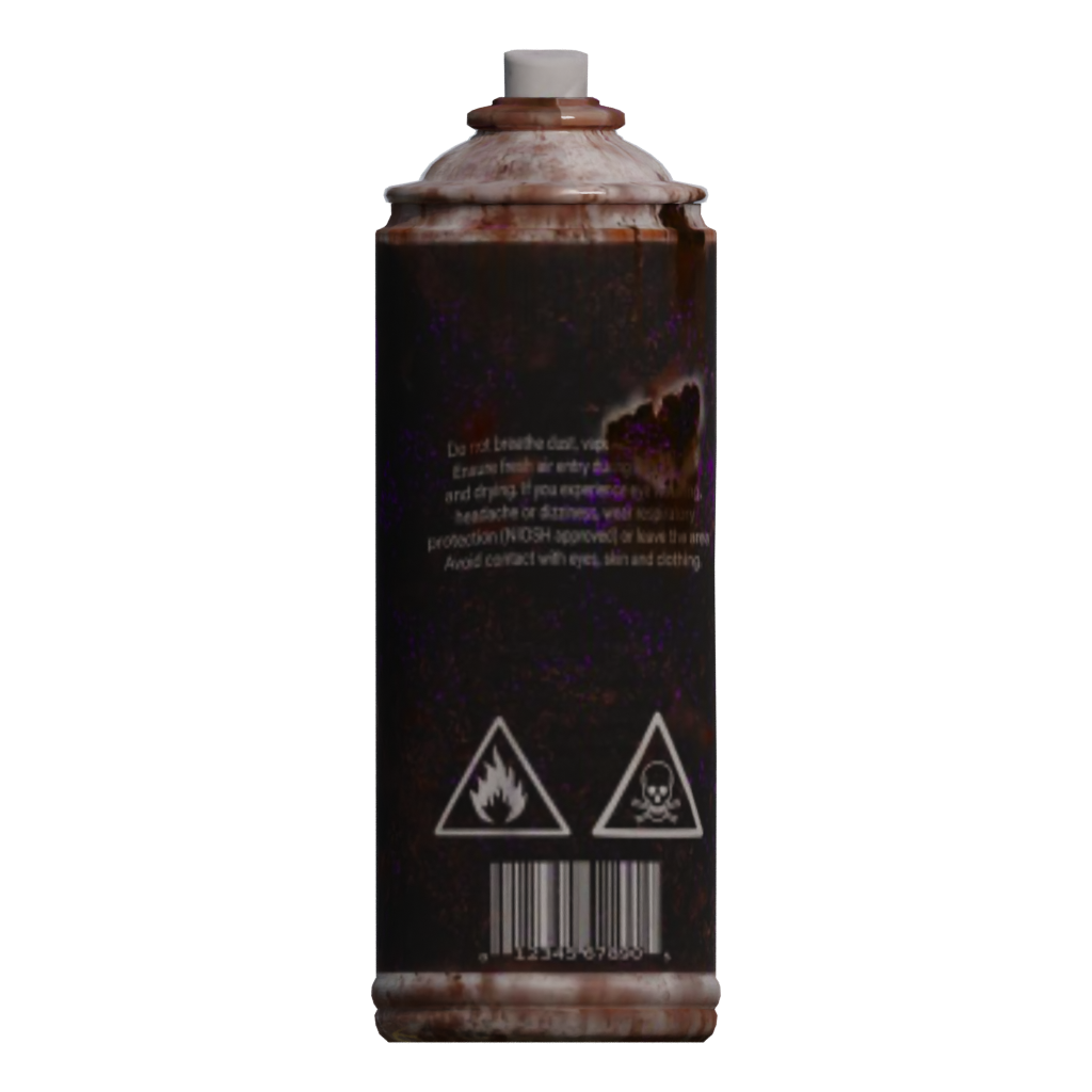 Back view of the Spray Paint Bottles 3D model