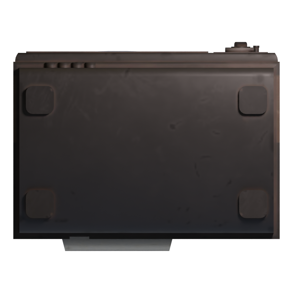 Bottom view of the Television 3D model