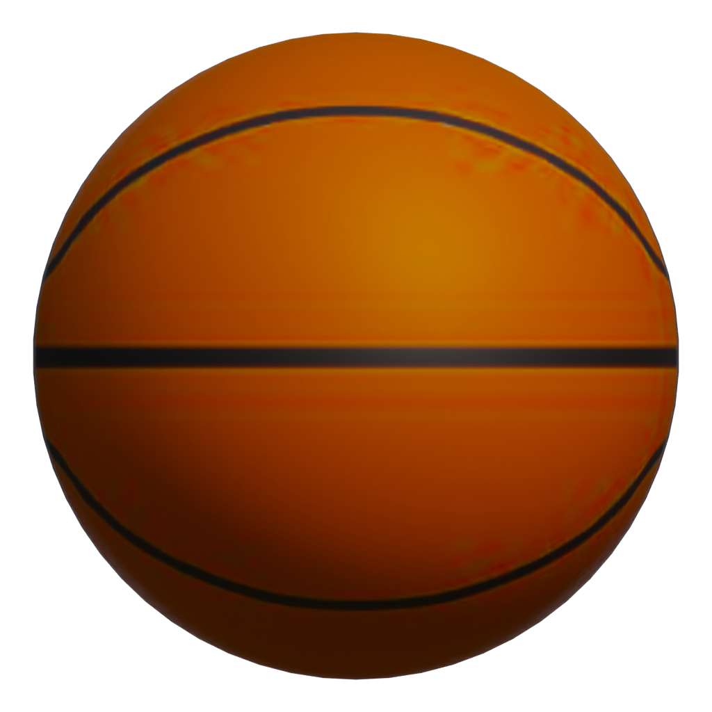 Back view of the Basketball A0005 3D model