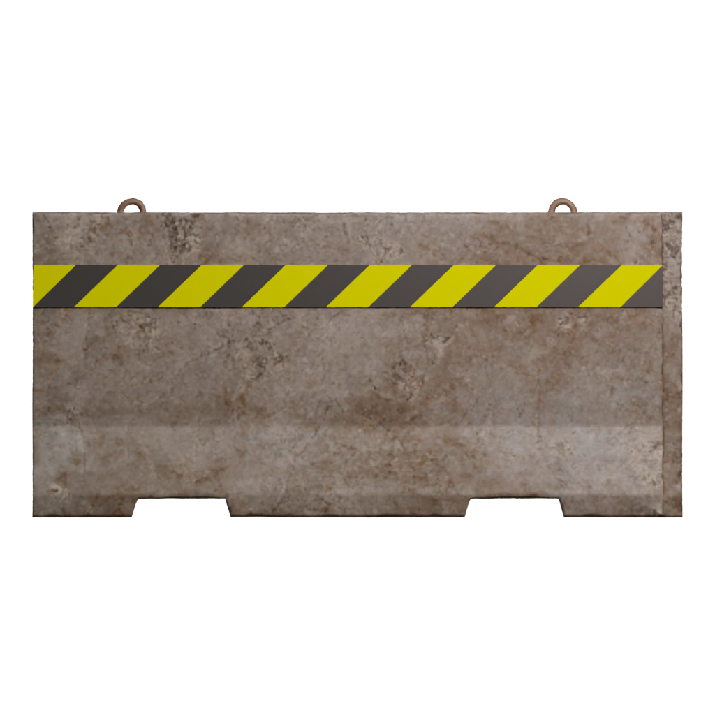 Front view of the Beton Block 3D model