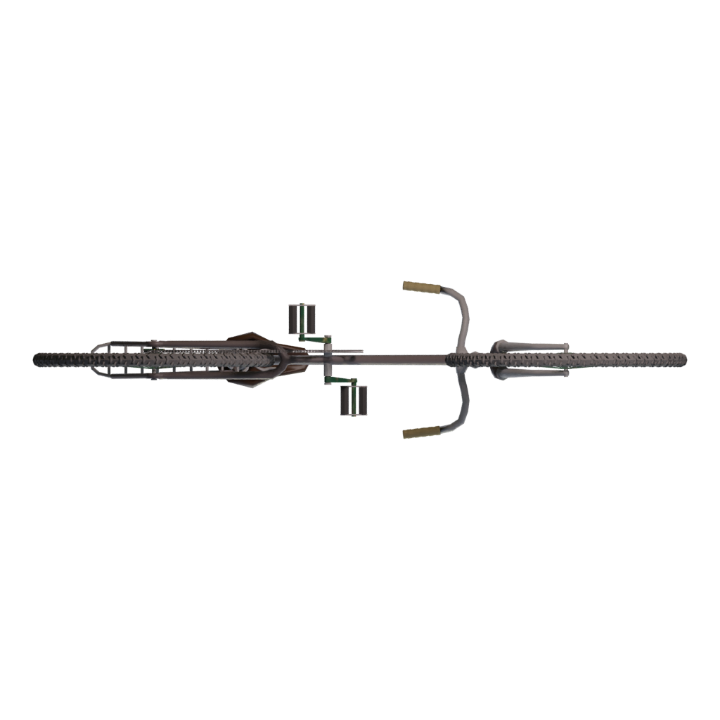 Bottom view of the Mountain Bike2 3D model