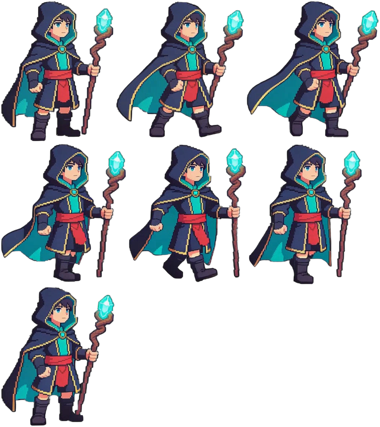 RPG Maker Sprite Generator sprite example 2: production-ready 2D character animation reference